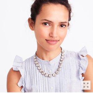 JCrew factory brass plated crystal necklace